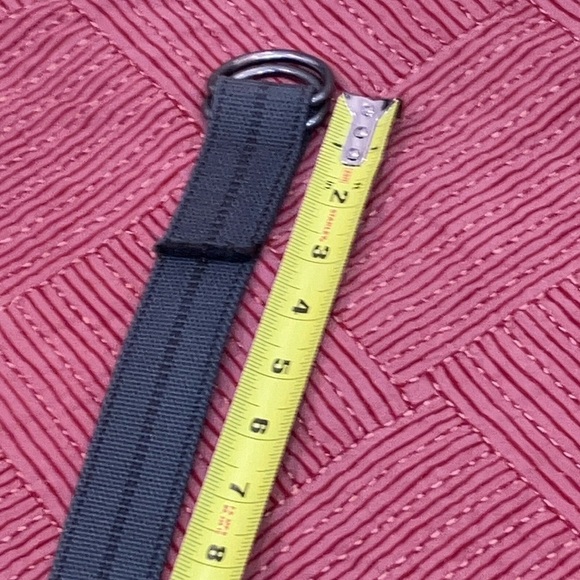 Gray canvas Fabric Belt with Silver tone Buckle - Picture 6 of 9